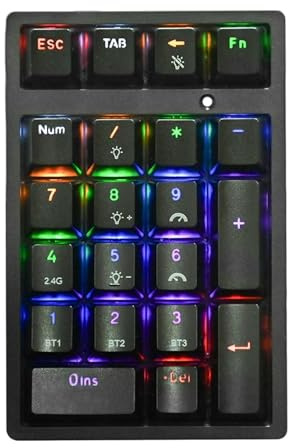 Tastierino Numerico USB Tastiera Meccanica Portatile | Tastierino da 21 Tasti Portatile e Mini Per Con Computer Desktop, Notebook, Laptop E Per Giochi Compatti E Portatile