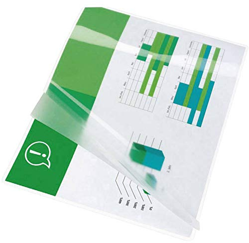 GBC lamineringsfolier A5 125 mic, robusta lamineringsväskor i 100-pack, glänsande, transparent, perfekt för kontor och skola, 3200749