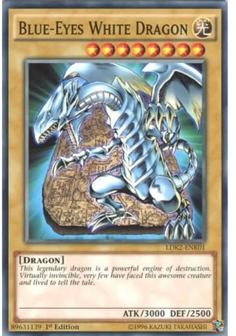 YuGiOh : LDK2-ENK01 Limited Ed Blue-Eyes White Dragon (Alternate Art 1) Common Card - ( Yu-Gi-Oh! Single Card ) by Deckboosters