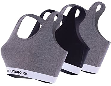 Umbro Sport-BH för kvinnor (förpackning med 3), Flerfärgad (Multicolore A1 - Mc), M