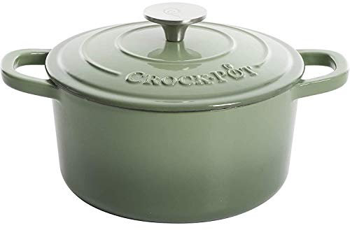 Crock-Pot Artisan Round Enameled Cast Iron Dutch Oven, 3-Quart, Pistachio Green
