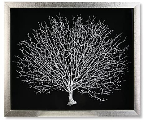 Casablanca Bild - Lebensbaum - Silberfarbener Rahmen + Baum 60 x 50 cm