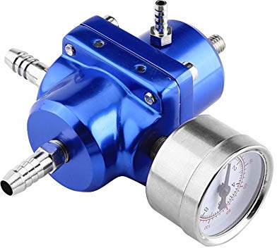 Regulador de presión de combustible con manómetro-tomei regulador presion gasolina-Regulador de presión de combustible de aleación de aluminio Duokon, regulador de presión universal FPR con manguera