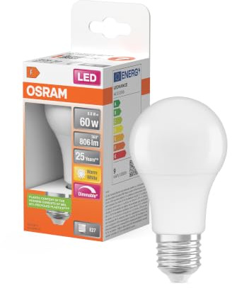 OSRAM LED Bulb | Socket: E27 | Warm white | 2700 K | 9 W | equivalent to 60 W | LED SUPERSTAR CLASSIC A