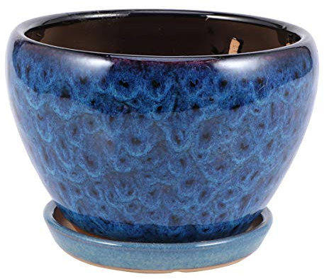 Cabilock 1 Satz Dekorativer Sukkulententopf Übertopf Aus Keramik Mit Untersetzer Kleine Sukkulentö Blumentopf Pflanzen Kleine Blumentö Saftige Tö Kaktustopf Keramiktopf Mit Tablett