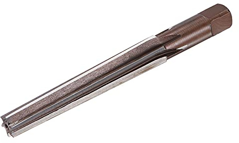 sourcing map MT1 Morse Taper Reamer H8 Accuracy Alloy Tool Steel 6 Flutes Straight Shank Finish Hand Reamer Cutter Milling Tool Conical reamer for Bore Machining