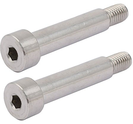 Ruilogod 304 Edelstahl Schulterbolzen 12mm Schulter Dia 50mm Schulterlänge M10 Thread 2 stücke