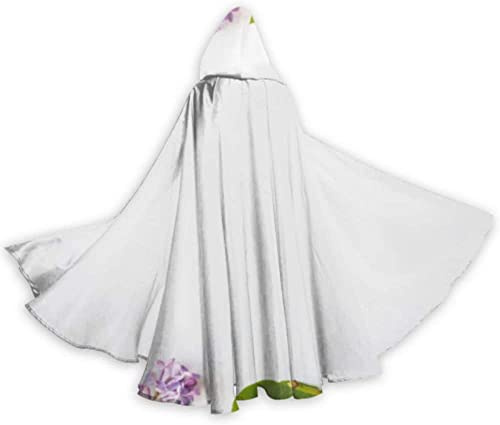 Cape à capuche en jacinthe romantique pour adulte - 140 cm - Pour Noël, Halloween, cosplay