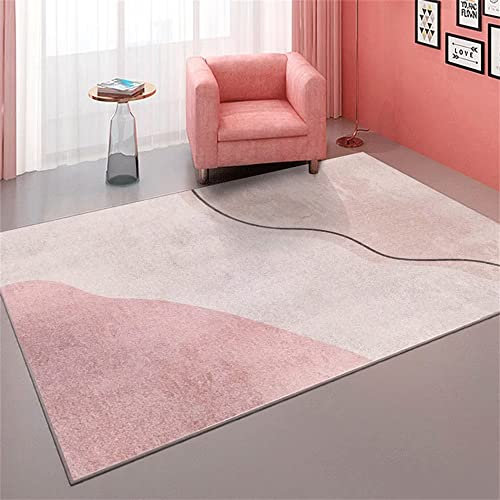 RUGMRZ Auto Teppiche Teppiche Für Schlafzimmer Rechteckiger Schlafzimmer Teppich, rosa grau, Maschinen wasch bar, ohne Verformung Teppich Motiv 120X160CM