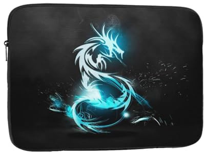 AABSTBFM Dragon Printed 17 Inch Laptop Sleeve, Shockproof Oxford Fabric Laptop Protective Case, Perfect For Business Trips, Travel, School, Office, Everyday Use