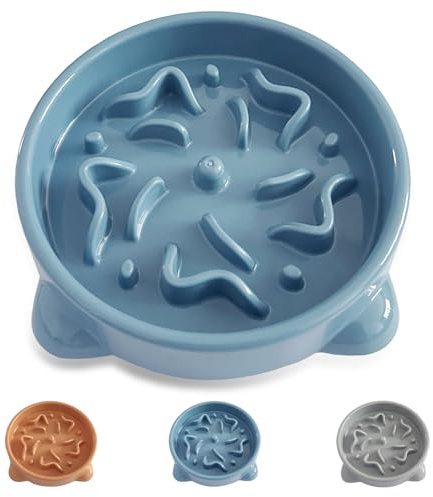 LOS ANDES Slow Feeder, ciotola per cani piccola, 16 cm, per mangiare lentamente, per animali domestici, cuccioli, anti-soffocamento, antiscivolo, per mangiare sano (piccola, blu)