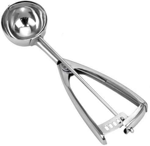 Ice Cream Scoop, Cookie Scoop, 18/8 Stainless Steel, Cookie Scoops for Baking, 5.3Tbsp/80ml/2.7oz Cookie Dough Scoop, Ice Cream Scooper with Trigger Release, Cookie Scooper for Baking