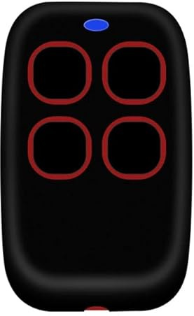 Telecomando cancello universale multifrequenza rolling code e fisso da 280 a 868 mhz radiocomando 4 Canali universali programmabile per portone garage (Rosso)