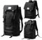 MATE ELAN Mochila Rolltop Grande Impermeable para Viaje, Lona para Mujer y Hombre, Portátil 17,3 Pulgadas, Negra 25L