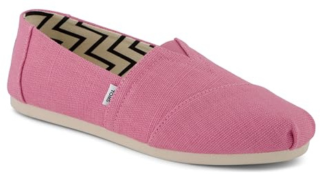 TOMS Women's Alpargata Classic Espadrille, Rose Pink Heritage Canvas, 7