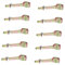 VILLCASE 1 Juego Cono De Hierro Mango De Hierro Para Lezna Herramientas De Reparación De Cuero Mango De Lezna De Hierro Punzones De Cuero Mango De Hierro Planchar 10 Piezas