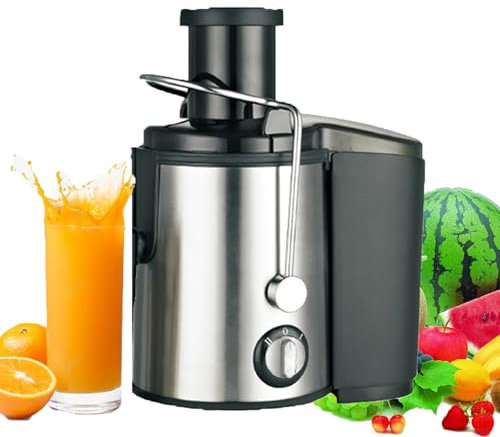 LKYLGYU Exprimidor centrífugo de 800 W, exprimidor Lento de prensado en frío, exprimidor Masticador para Frutas y Verduras Enteras, sin BPA, fácil de Limpiar, Dos velocidades