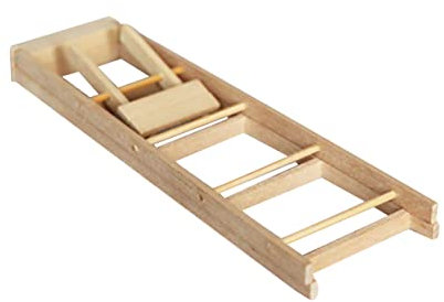 VANZACK Decorative Miniature Wooden Ladder for Dollhouse Premium Craft Model Furniture Diy Photo Props Table Landscape Decor Charming Scale Boy Girl Accessories