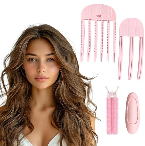 Pinzas para el Cabello Esponjoso,4 piezas Clip de Volumen,Pinza Para Dar Volumen a La Línea Del Cabello,Pinzas Para La Raíz Del Cabello Para Dar Volumen, Pinzas Para El Cabello (Rosa)