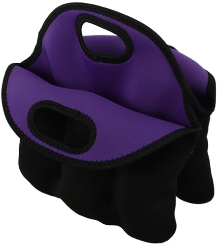 ULTECHNOVO 6-Bottle Beer Cooler Tote Bag Neoprene Beer Bottle Sleeves Portable Insulated Carrier for Outdoor Picnic and Party Purple Wine Bottle Cooler Sleeve