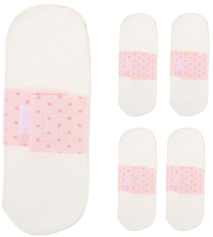 Toyvian 5 Stück wiederverwendbare Damenbinden, weiche und saugfähige Menstruationseinlagen aus Baumwolle, waschbar, atmungsaktiv, für Frauen nach der Geburt und den täglichen Gebrauch