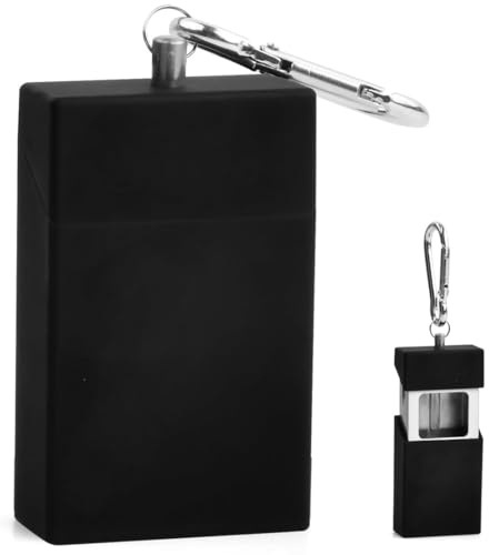Cendrier de Poche, Cendrier de Poche Anti Odeur, Mini Cendrier Portatif avec Couvercle, Cendrier de Voyage Portable, Cendrier Poche Acier Inoxydable, pour Voyage d'extérieur