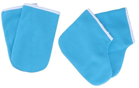 Gatuida Paraffintherapiehandschuhe Und Wachssocken Satz Ein Paar Mittelgroß Baumwollgefüttert Dunkelblau Zur Wärmeerhaltung Nach Paraffinbad Für Hände Und Füße Geeignet Für Salon Und Heimgebrauch