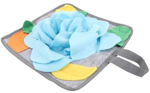 Mobestech Schnüffelmatte für Kaninchen aus Polar Fleece Waschbar zur Beschäftigung und Futterforage Fördert Langsames Fressen und Stressabbau Langlebiges Material Interaktives