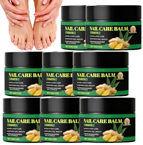 Bálsamo para el cuidado de uñas de jengibre para 7 días, aceite de cutículas de jengibre para uñas, aceite nutritivo hidratante, suero fortalecedor de uñas, bálsamo de reparación, bálsamo multiusos