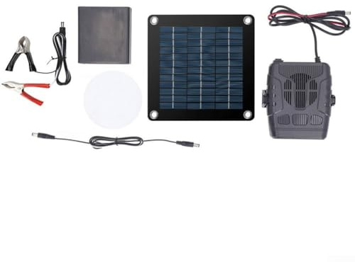 Calentador de pollo con tecnología de panel solar, calefacción exterior de bajo consumo para mascotas e invernaderos, no requiere batería (ventilador de calefacción de 20 W)