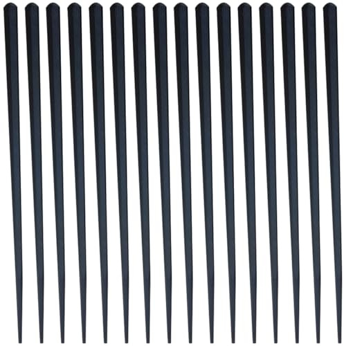 HOMSFOU Palillos Hexagonales de Plástico Antideslizantes 10 Pares, Reutilizables y Prácticos para Sushi, Aptos para Lavavajillas, Accesorios de Cocina para Comedor Doméstico