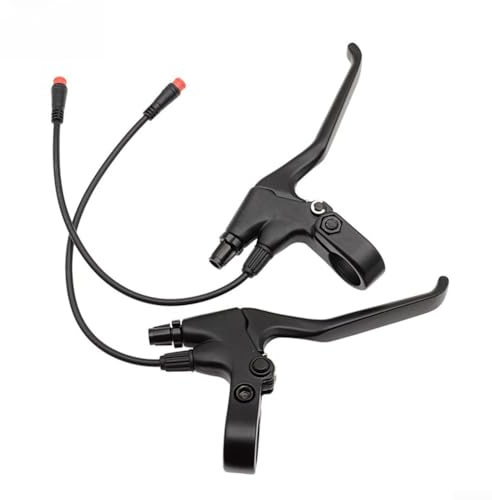 Leve del freno per bici elettrica con Power Cut Off, sensori di sicurezza in lega di alluminio, connettore maschio a 2 pin per manubrio da 22 mm, nero