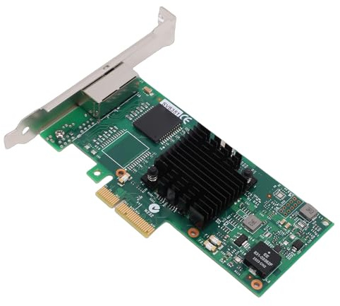 Eminchu Nic Gigabit de 2 Puertos, Tarjeta de Red de 1 GB, Tarjeta Ethernet con Chip I350-T2, Puertos RJ45 Duales y PCI Express 2.0 X4, Ideal para 7, 8, 10, 11