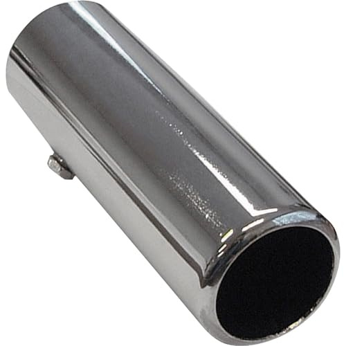 AutoStyle Endrohr Stahl/Chrom - rund 50mm - Länge 150mm | 44-47mm Anschluß