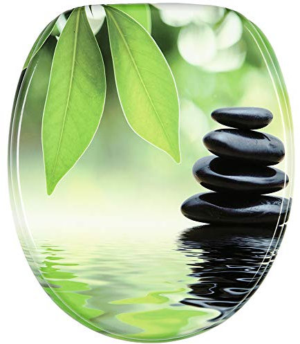 Sanilo WC Sitz ohne Absenkautomatik, hochwertiger Toilettendeckel, einfache Montage, stabile Scharniere, Harmony