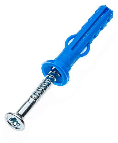 Knauf Drehstift-Dübel zur Befestigung von Rahmenprofilen und Verankern von Metallständer-Wänden – Trockenbau-Dübel, Gipskarton-Dübel aus Kunststoff, 3,9-mm x 35-mm (100 Stk.)