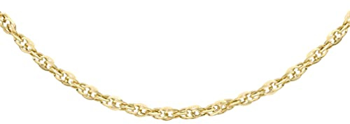 CARISSIMA Damen-Singapurkette 9ct Yellow Diamond Cut Prince Wales Chain of 46cm/18 inches 375 Gelbgold 46.0 cm-1.19.4304