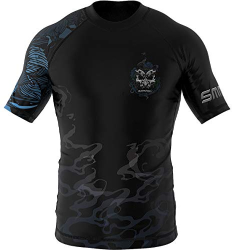 SMMASH Camiseta Deportiva De Manga Corte Hombre para Artes Marciales Kickboxing Boxeo Muay Thai Deportivos De Combate