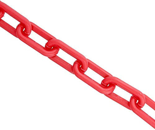 Absperrkette aus Kunststoff, 5 m x 6 mm, für Sicherheit dekorativ, Rot