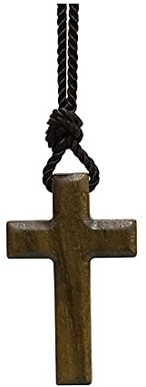 Simple Natural de Madera de Nuez Cruz Colgante Collar Para Hombres Mujeres Madera Sólida Cristiana Bautismo Navidad Oración de Pascua Fe Confirmación Cumpleaños Regalo Coche Retrovisor Wspejo Colgante
