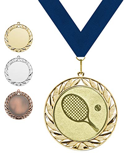 Ø 70 mm Medaille Deutschland inkl. Medaillenband und Aluminiumemblem mit Sportart und Beschriftung (Medaille Gold, inkl. Beschriftung)