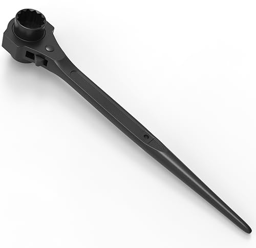 Scafom-rux Hammerkopf-Doppelratsche [36cm Länge | SW 19/22] Gerüstbauratsche - Gerüstschlüssel - Gerüstratsche - Ratsche für Gerüstbau - Gerüst Zubehör