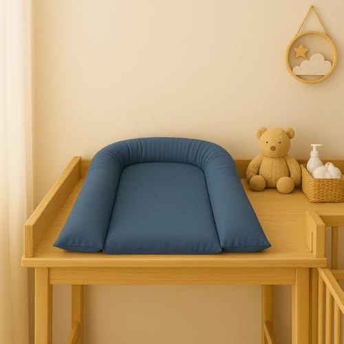 EASY DORT | Skötmatta 70 x 45 cm | Lutande skötbräda 45 x 70 cm | Tvättbar och vattentät | upphöjda kanter | huvudskydd | bomull med akrylbeläggning | tillverkad i Frankrike |