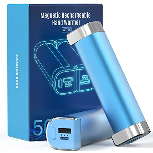 gabless Handwärmer Elektrisch, Magnetisch Handwärmer 5000mAh 2er Set, Wiederverwendbar Taschenwärmer Kinder, Tragbare Handwärmers für Outdoor Golf Jagd Camping, Wintergeschenk für Frauen Mann