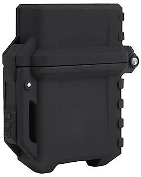 BEALIFE Estuche de Encendedor de Viaje para Acampar, Cubierta de encendedores extraíble, Caja Protectora de Carcasa, contenedor, Accesorios de Repuesto para Zippo, Negro