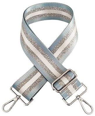 SYSUII Breiter Schultergurt, Bunter Längenverstellbarer Tragegurt, 5cm breit 75-130cm Tragegurt Schultergurt für Handtaschen Schulterriemen Umhängegurt Herren Taschenriemen Damen Zubehör - Hellblau
