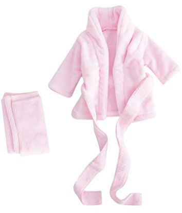 jojofuny Batas De Baño Para Niños Pequeños Trajes De Niño Recién Nacido Cinturón Albornoz De Algodón Disfraz De Bebe Outfit for Girls Ropa De Bebe Recien Nacido Espesar Bata De Noche Niña