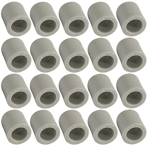 AERZETIX - Set di 20 Manicotti Uguali in PPR Polipropilene Ø20mm PN25 per Saldatura Impianto Idraulico Riscaldamento Installazione Acqua Potabile Alimentazione Pressione Raccordo Tubo - C66842