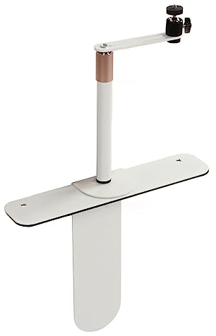 Projektorständer, Nachttisch-Sofaständer, Projektor-Stativständer, Höhenverstellbar 9 Bis 16 Zoll, Projektor-Desktop-Ständer mit 360°-Drehung, Projizierbare Decke (Weiss)