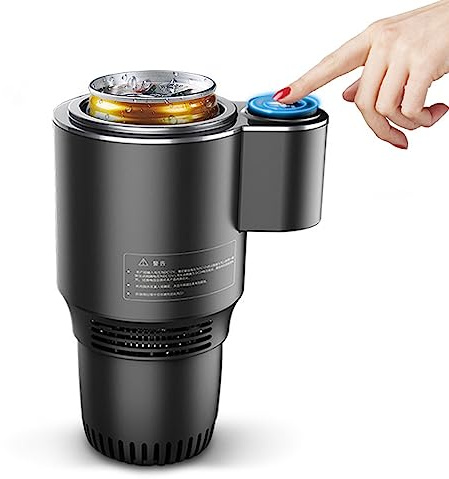 2 in 1 Smart Car Cup Warmer Cooler, 12V 36W Car Raffreddamento e Riscaldamento Portabicchieri, Touch Control, Tazza da Viaggio di Raffreddamento per Auto Universale Intelligente